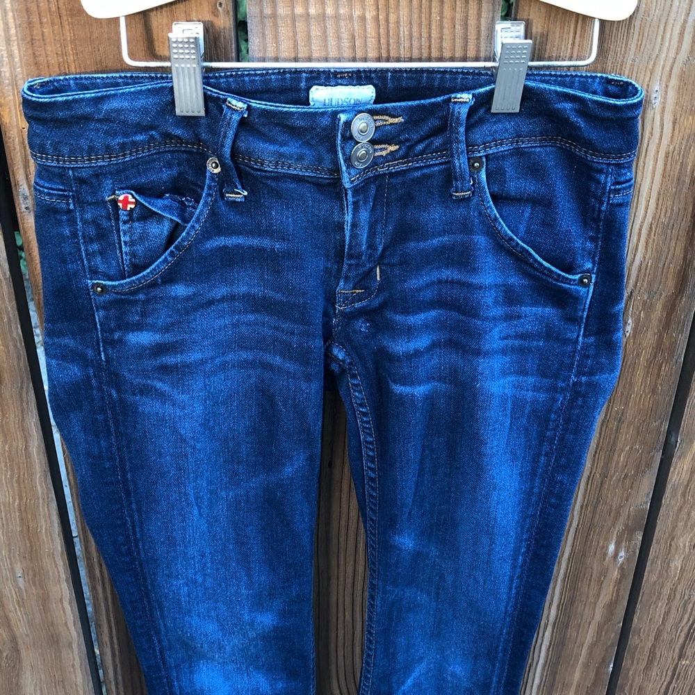 Hudson Jeans Collin Flap skinny blue jeans 25 S - Picture 2 of 4